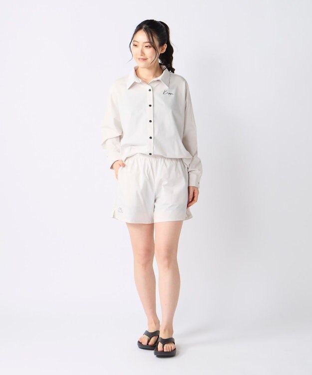 OP／FILA 【Kappa】オーバーサイズシャツ付き 水着4点セット ベージュ