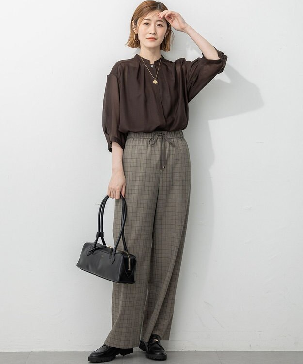 23区 【見上愛さん着用/VERY掲載】ワイド ボストン バッグ ブラック(スムース)