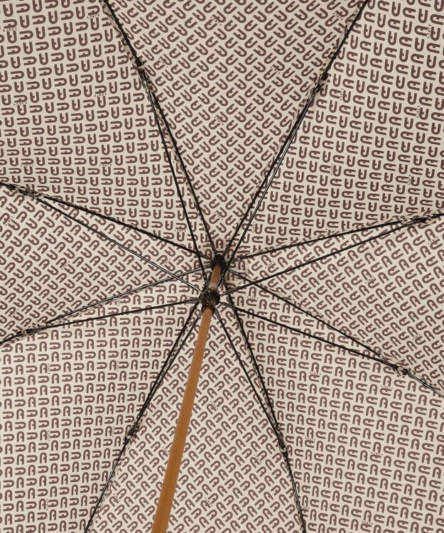 MOONBAT 【耐風】FURLA 長傘 モノグラム モカブラウン