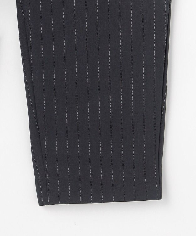 ANY 【6サイズ展開/ウエストゴム】イージーテーパードパンツ ネイビーストライプ