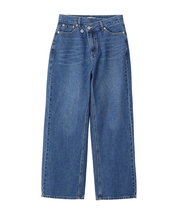 earth music&ecology ウエストアシメデニムパンツ Medium Indigo