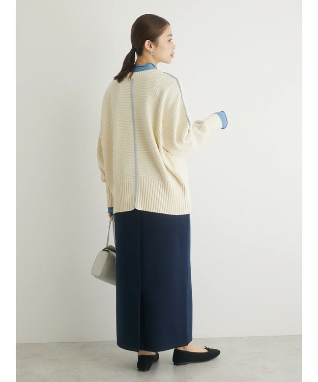 Green Parks ダンボールＩラインスカート Navy