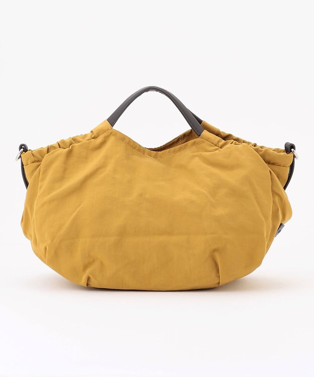 LA BAGAGERIE 【MONICA】サイドギャザー2WAYトートバッグ Sサイズ マスタード