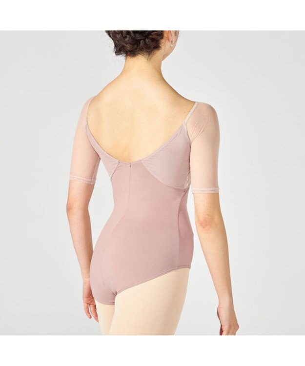 Chacott 【Nela ライン】ハーフスリーブレオタード ヨーロピアンピンク
