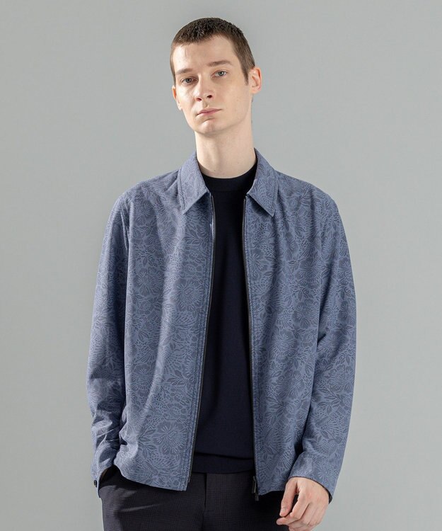 JOSEPH HOMME 新素材【洗える/通気性】ヨシタレース　ジップアップブルゾン ネイビー系