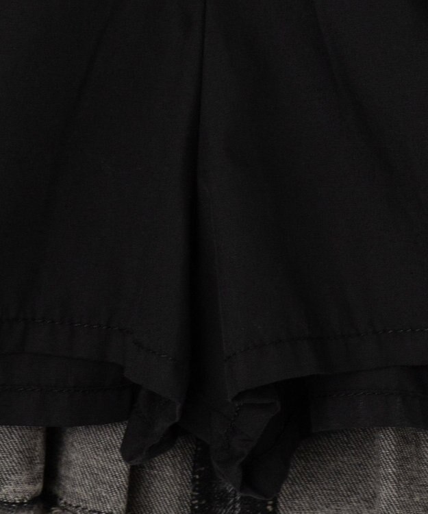 WEGO ヴィンテージウォッシュプリーツスカパン ブラックその他