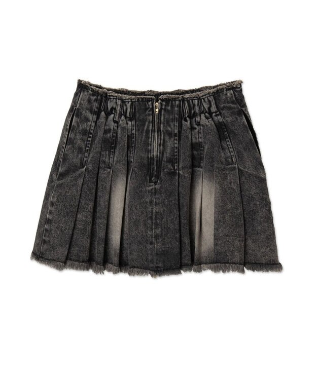 WEGO ヴィンテージウォッシュプリーツスカパン ブラックその他