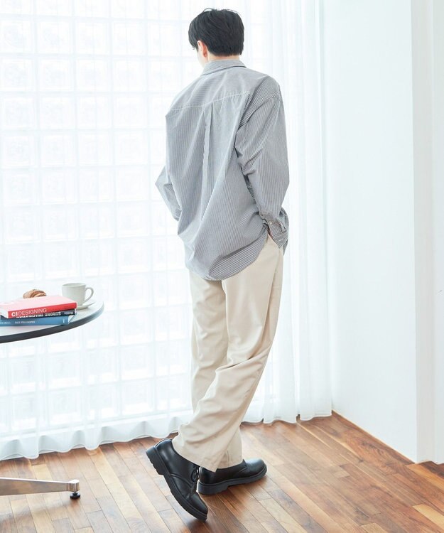 WEGO 【ウエストゴム】TRイージーストレートパンツ ライトベージュ