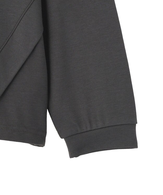 earth music&ecology マルチウェイショルダースリットトップス Charcoal Gray