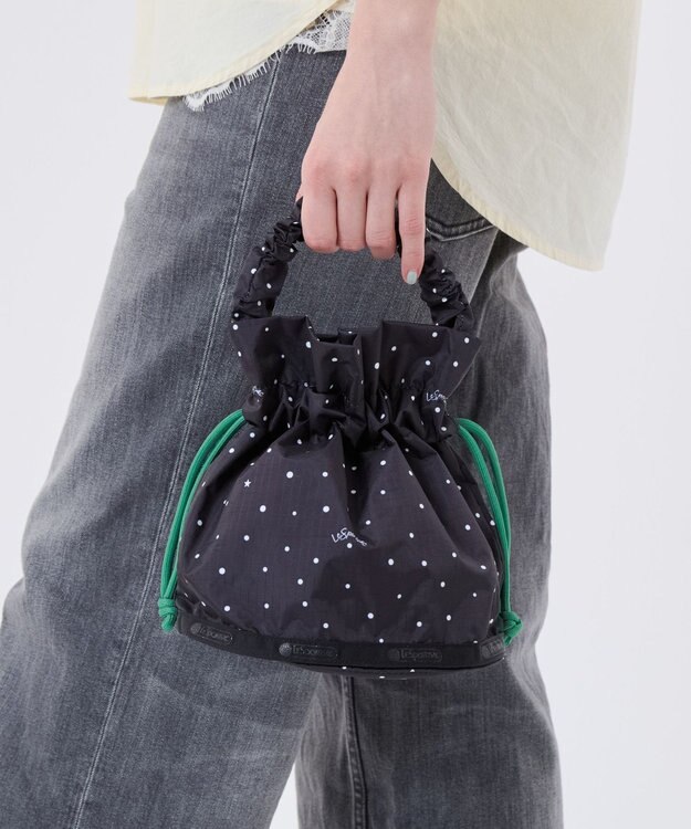 LeSportsac GH DRAWSTRING XBODY/ブリスドット/グリーンコード ブリスドット/グリーンコード