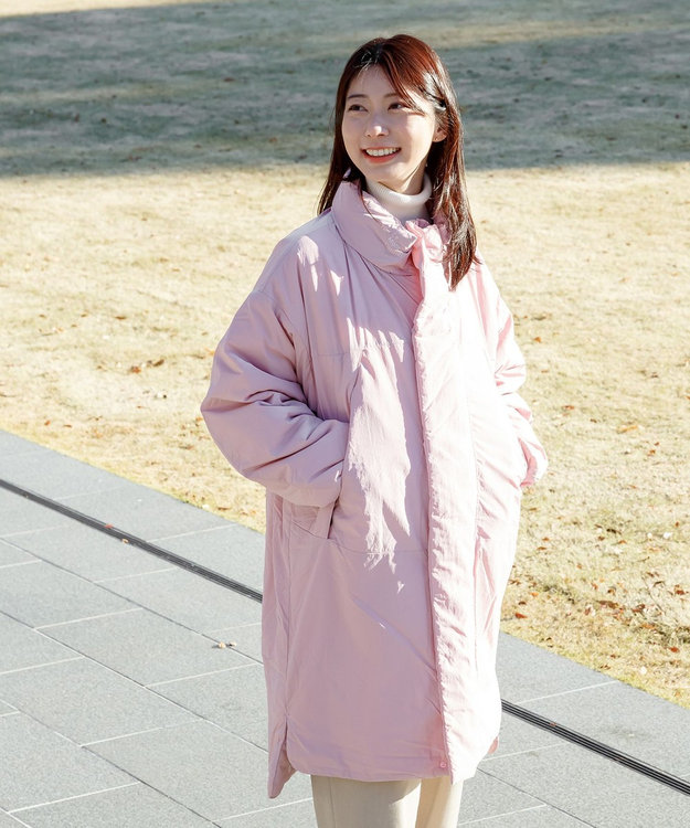 SHARE PARK LADIES 【UNISEX】蓄熱中綿モンスターロングコート（S・Mサイズ） スモークピンク