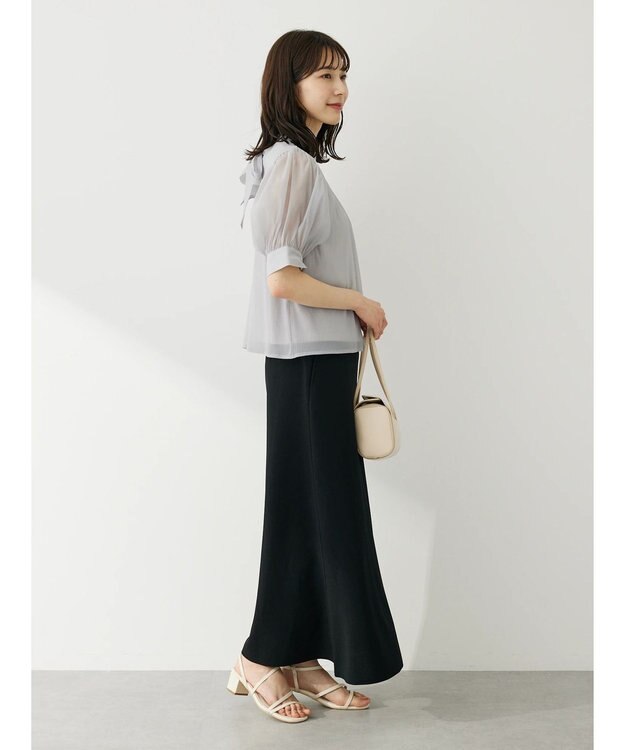 Green Parks ・ＥＬＥＮＣＡＲＥ　ＤＵＥ　バックリボンブラウス Off White