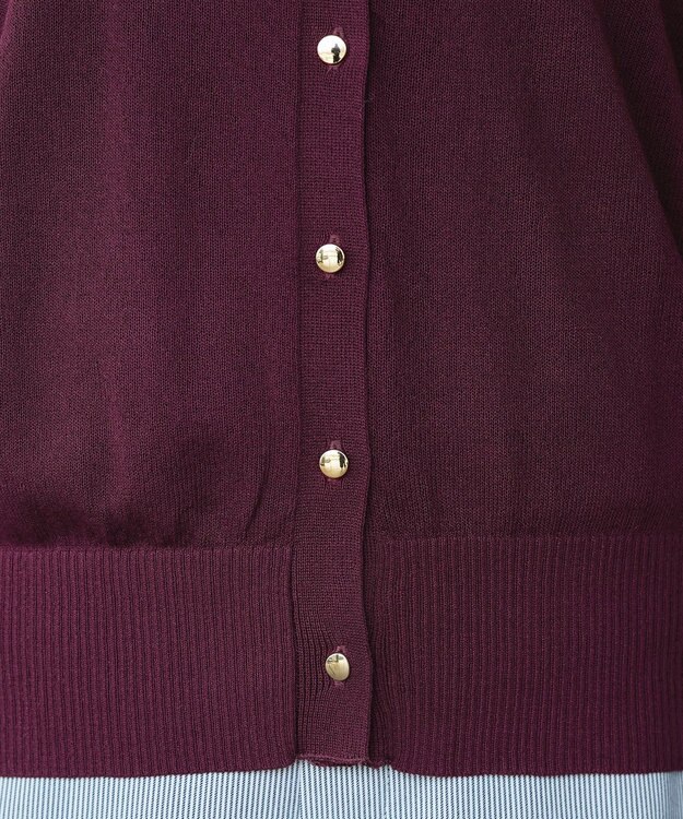 Tiaclasse 麻タッチカーディガン ボルドー