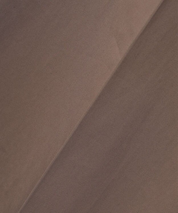 自由区 L 【接触冷感・洗える】コットンサテンストレッチクロップド丈ワイド パンツ モカ