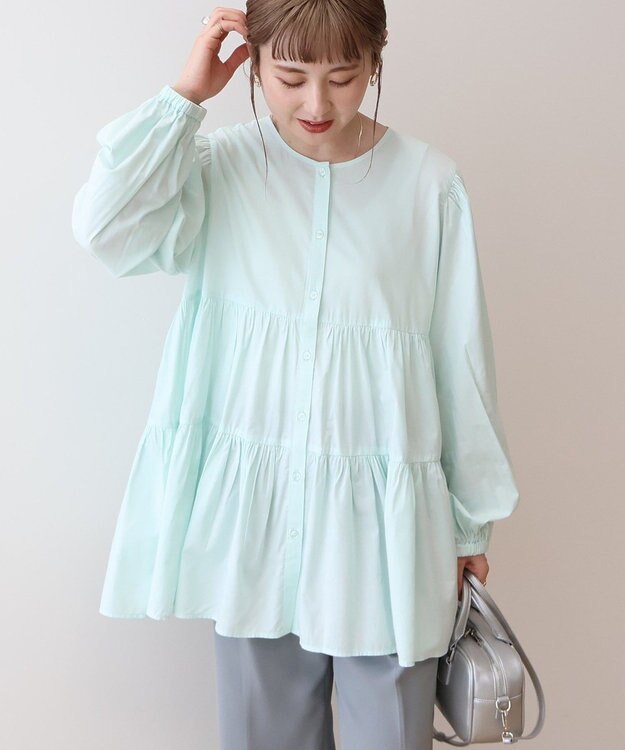 AMERICAN HOLIC ティアードギャザーブラウス Mint