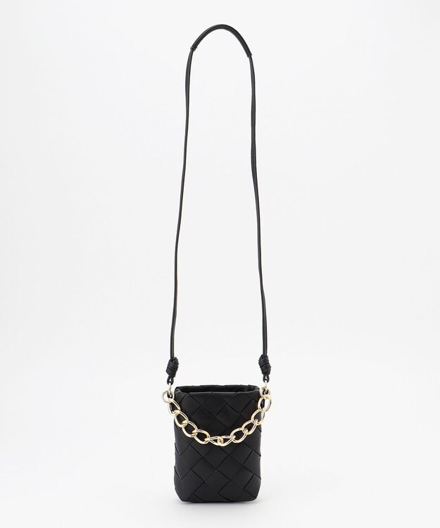 自由区 メッシュミニポシェット ブラック系