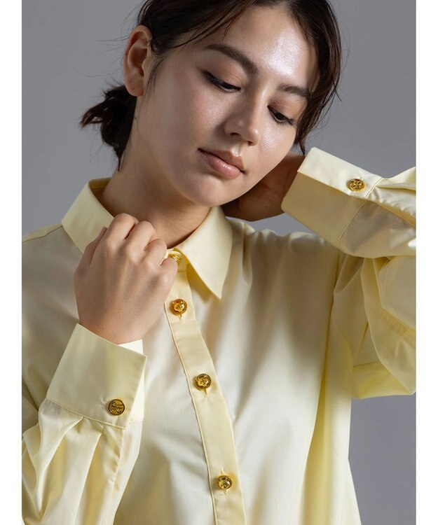 Te chichi 【Atelier Bonheur】アクセサリーチャームボタンシャツ《2025winter catalog item》 イエロー