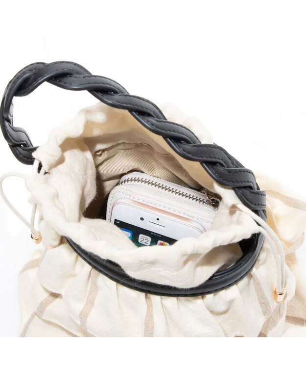 UNBILLION cachecache ミニフリルバケツ型2wayショルダーバッグ アイボリー