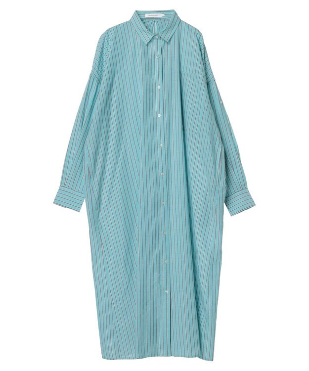 AMERICAN HOLIC 丈違いラメストライプワンピース Stripe Green