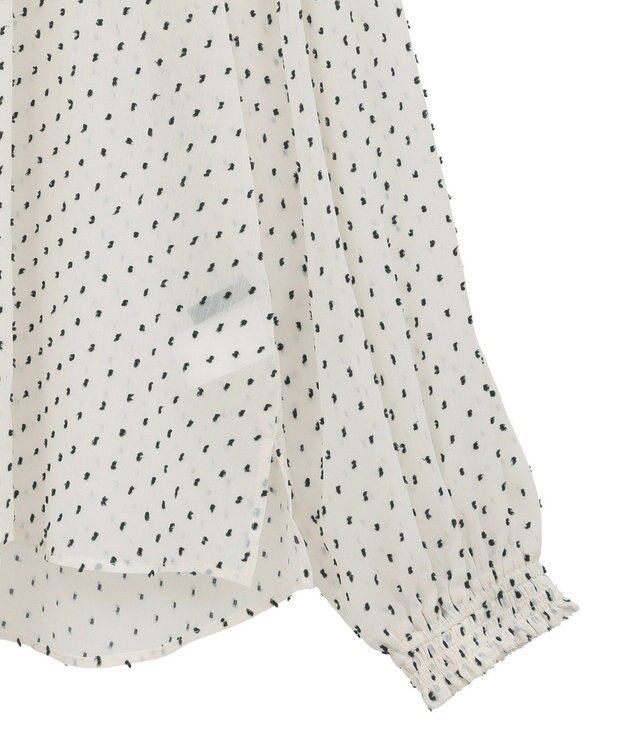 YECCA VECCA シアードットジャガードブラウス Ivory
