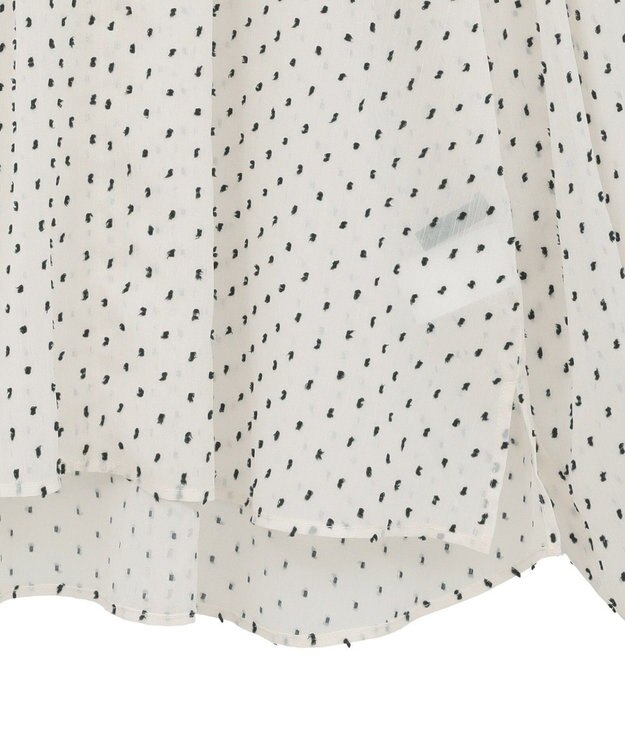 YECCA VECCA シアードットジャガードブラウス Ivory