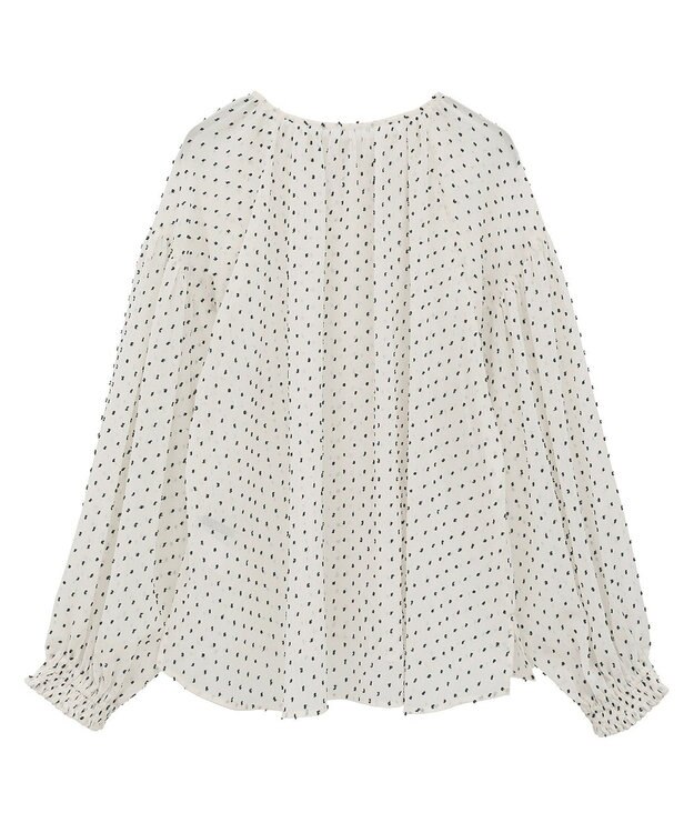 YECCA VECCA シアードットジャガードブラウス Ivory