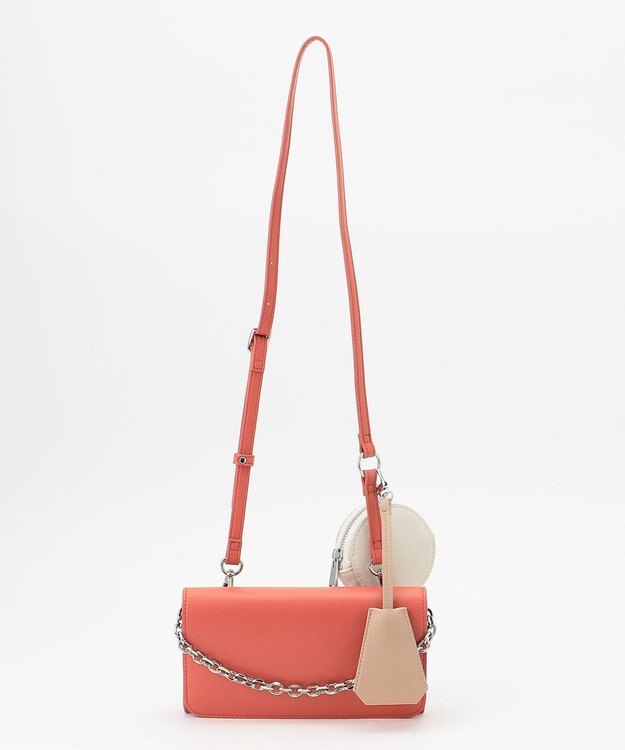 ICB 【マルチウェイ】３ピースショルダーバッグ カーマイン系