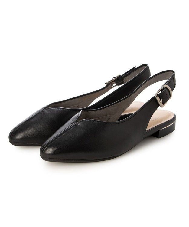 ing <ing>センターシームバックベルトパンプス ブラック