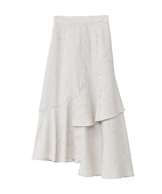 earth music&ecology フラワーアシメティアードスカート Beige