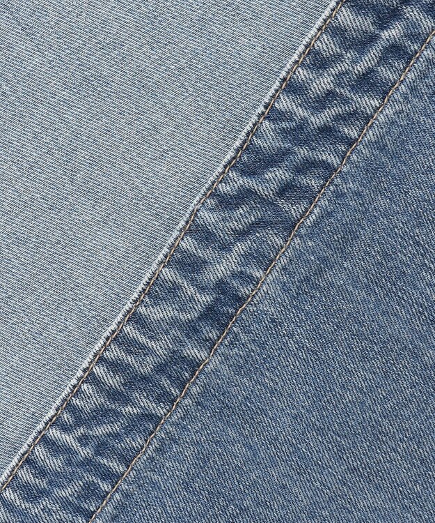 ANY L ミディデニムジャケット ブリーチ