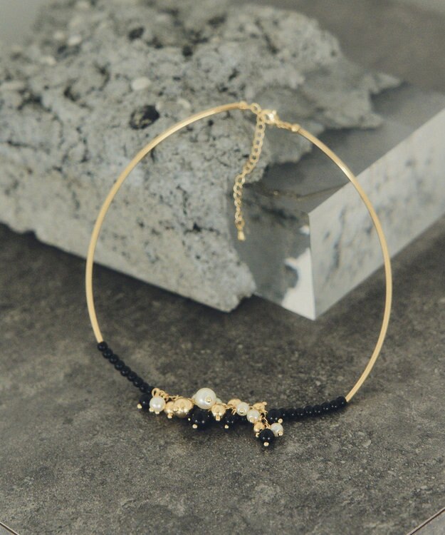 YECCA VECCA パールMIXパイプネックレス Gold