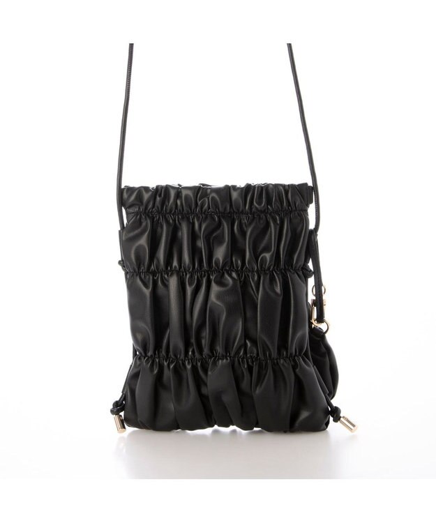 UNBILLION カシュカシュ cachecache / シャーリング口金ショルダー ブラック