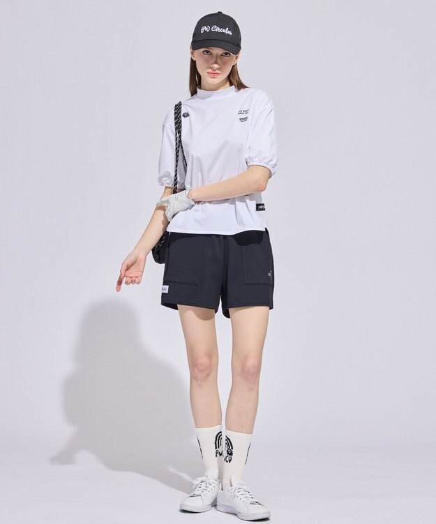 PW CIRCULUS 【WOMEN】パフスリーブモックT  2026年モデル ゴルフウェア レディース ホワイト系