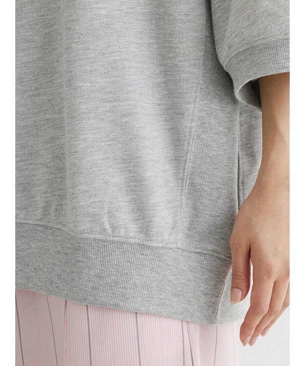 Green Parks ７分袖ロゴ裏毛プルオーバー Gray Mixture