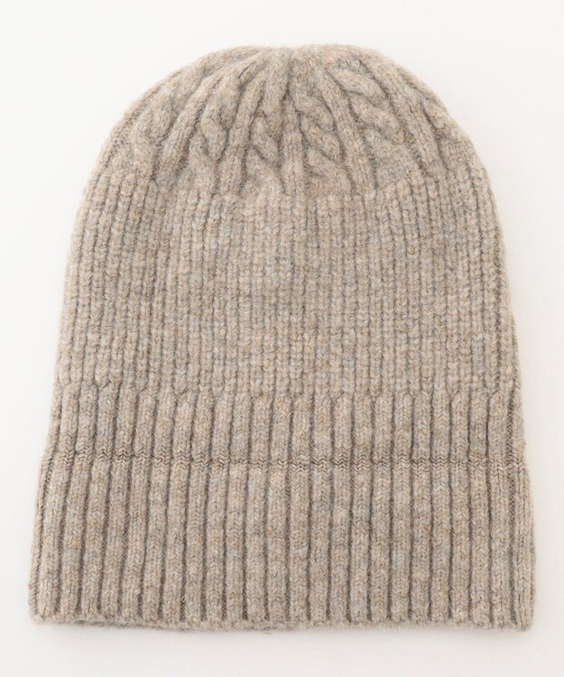 ANY SIS リブカラーミックス ニット帽 モカ