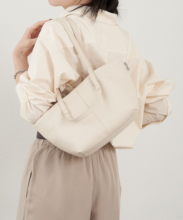 russet レザーダブルハンドルミニトート(CE-1638) Ivory