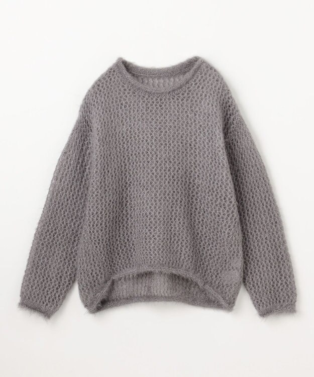 ANY レーシーネットニット チャコール