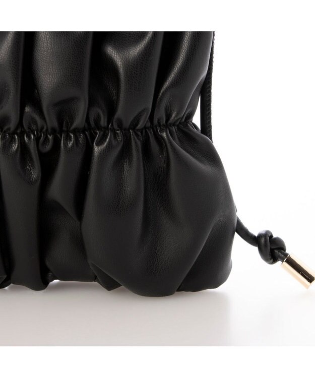 UNBILLION カシュカシュ cachecache / シャーリング口金ショルダー ブラック