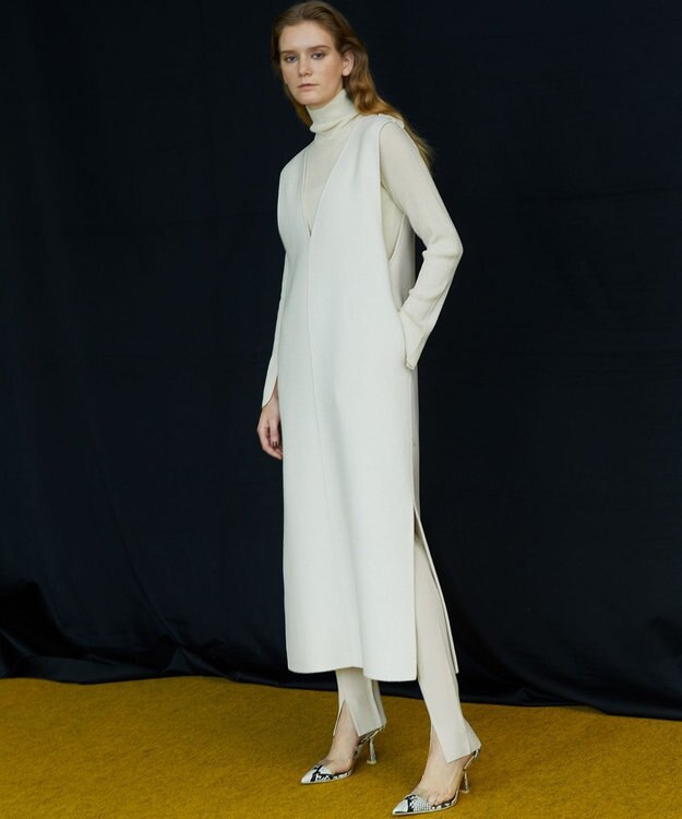 uncrave 【洗える】スムースニット レギンス（uncrave WHITE） エクリュ