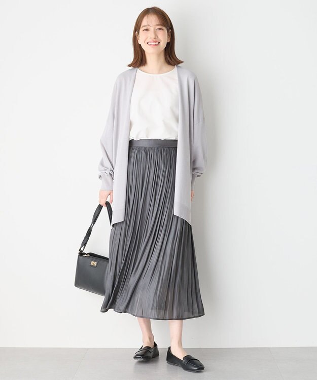 ANY ニットカーディガン ライトグレー