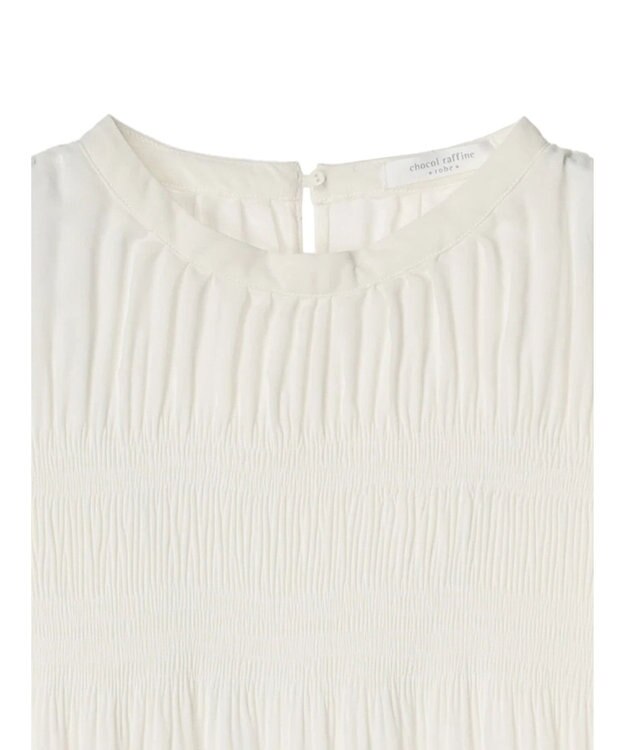 Green Parks マジョリカプリーツブラウス Off White