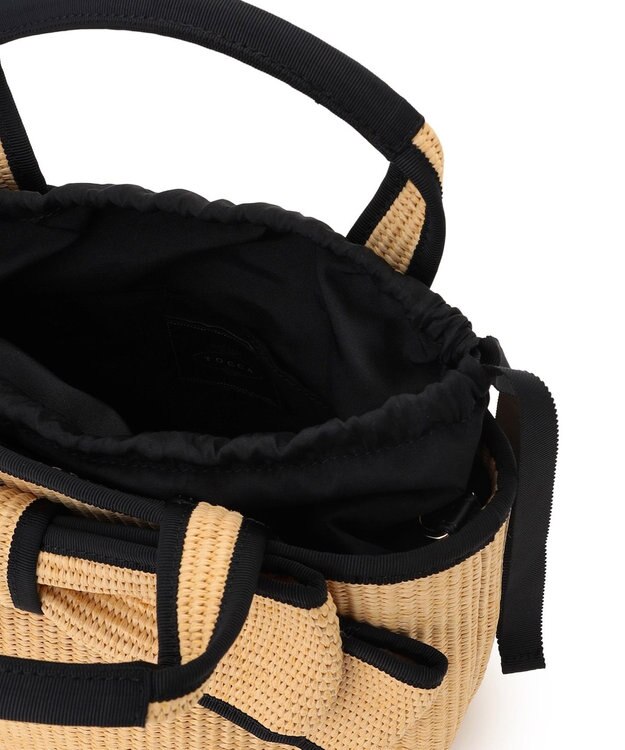 TOCCA BIG RIBBON SUMMER POCHETTE かごバッグ ブラック系