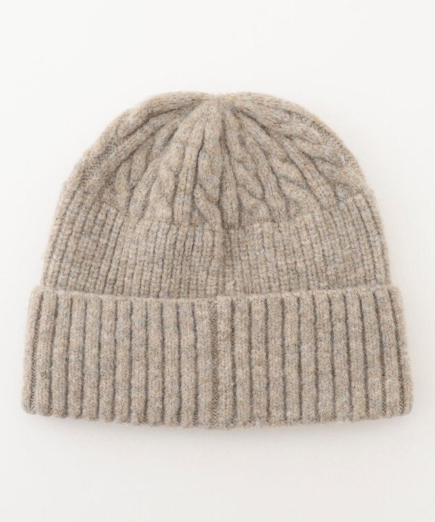 ANY SIS リブカラーミックス ニット帽 モカ