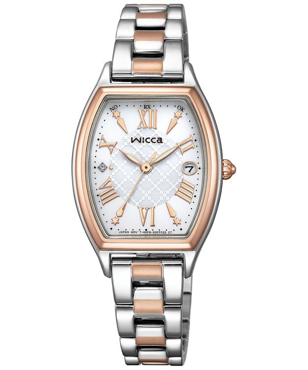 CITIZEN 【大人かわいいトノー型ウオッチ】ソーラーテック電波時計 KS4-031-11 シルバー