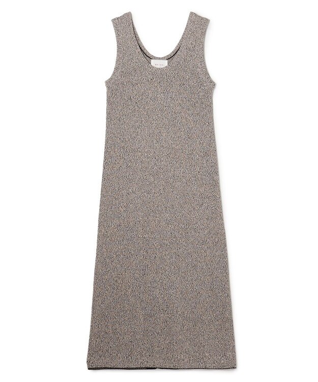 BEIGE， AGATE / Uネック メランジニットドレス Mix