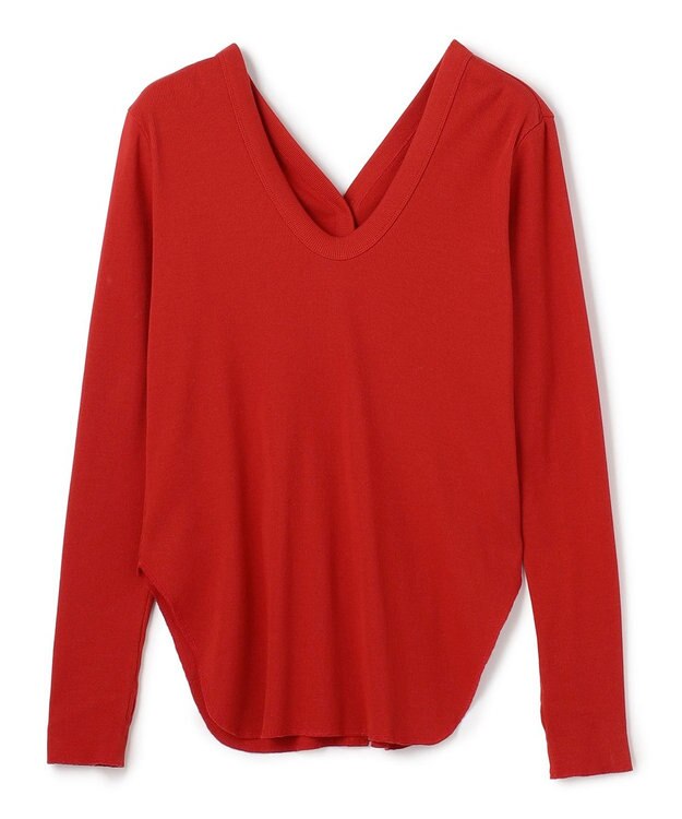 uncrave ヴィンテージリブ 2WAYトップス レッド