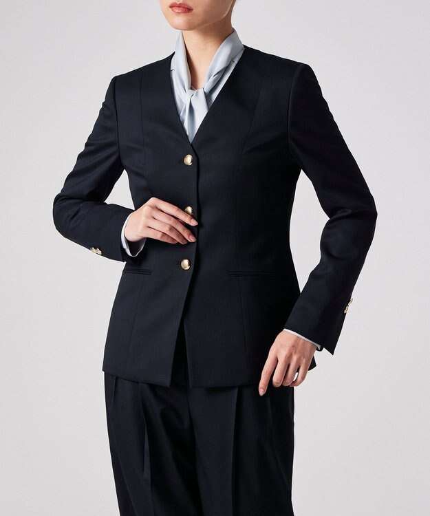 Paul Smith トラベル ノーカラー ジャケット ネイビー