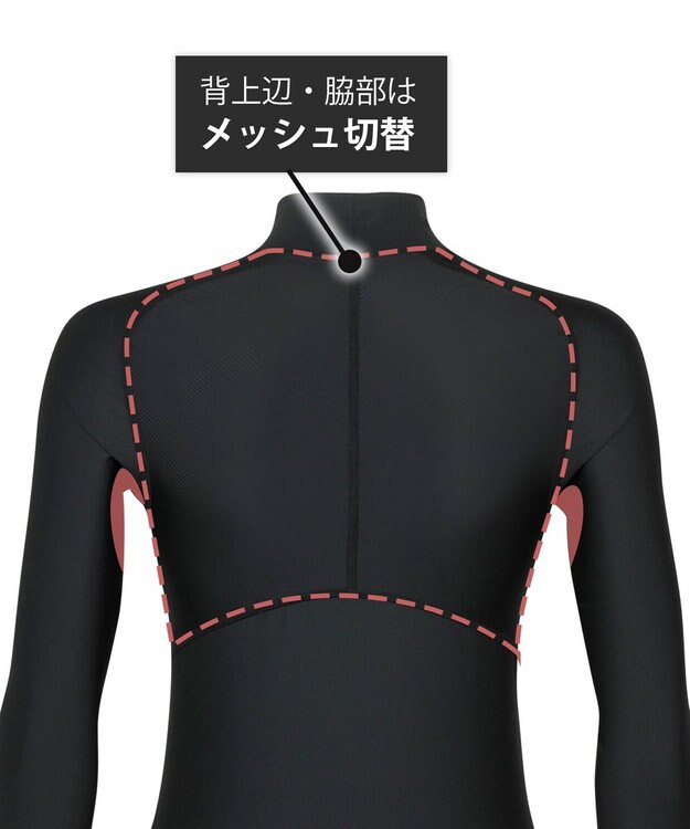 CW-X 【WOMEN】　機能性トップス　SECOND　BODY　2.0　吸汗速乾　UVカット率90%以上　抗菌防臭　ハイネック・長袖　/ワコール　CHY039 ブラック