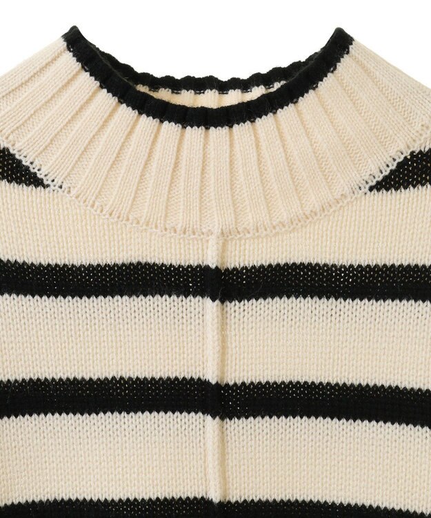 Green Parks 洗えるモックネックニットプルオーバー Off White