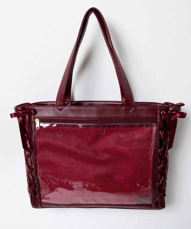 WEGO 【痛バ＆推し活グッズ】レースアップ痛バッグL ワイン